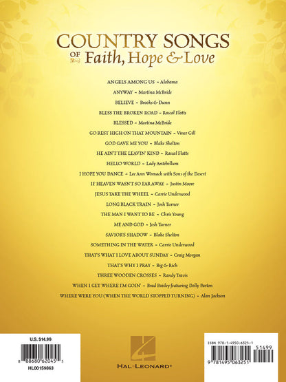 Country Songs Of Faith Hope & Love 2nd Edition PVG