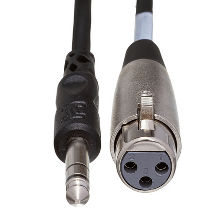 Hosa STX120F Balanced Interconnect, XLR3F to 1/4 Inch TRS, 20 ft / 6m
