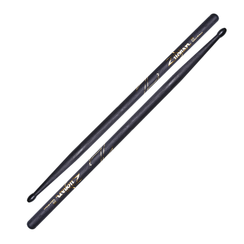 Zildjian Hickory Series 5B Nylon Tip Drumsticks in Black