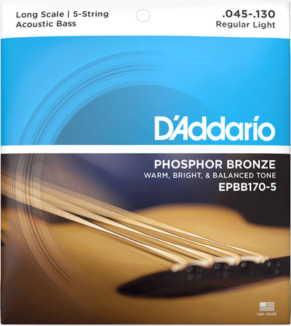 D'Addario EPBB170-5 Phosphor Bronze Acoustic Bass Strings