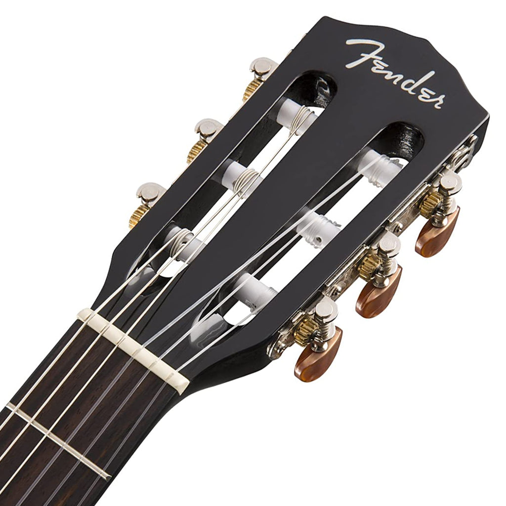 Fender CN140SCE Nylon Thinline, Walnut Fingerboard in Black