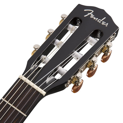 Fender CN140SCE Nylon Thinline, Walnut Fingerboard in Black