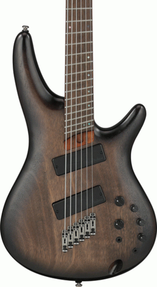 Ibanez SRC6MS 6-string Electric Bass Guitar in Black Stained Burst Low Gloss