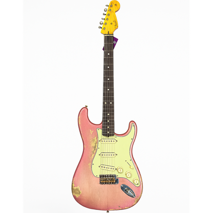 Fender Custom Shop Masterbuilt Greg Fessler 1960 Stratocaster Relic Electric Guitar in Burgundy Mist Soft Burst