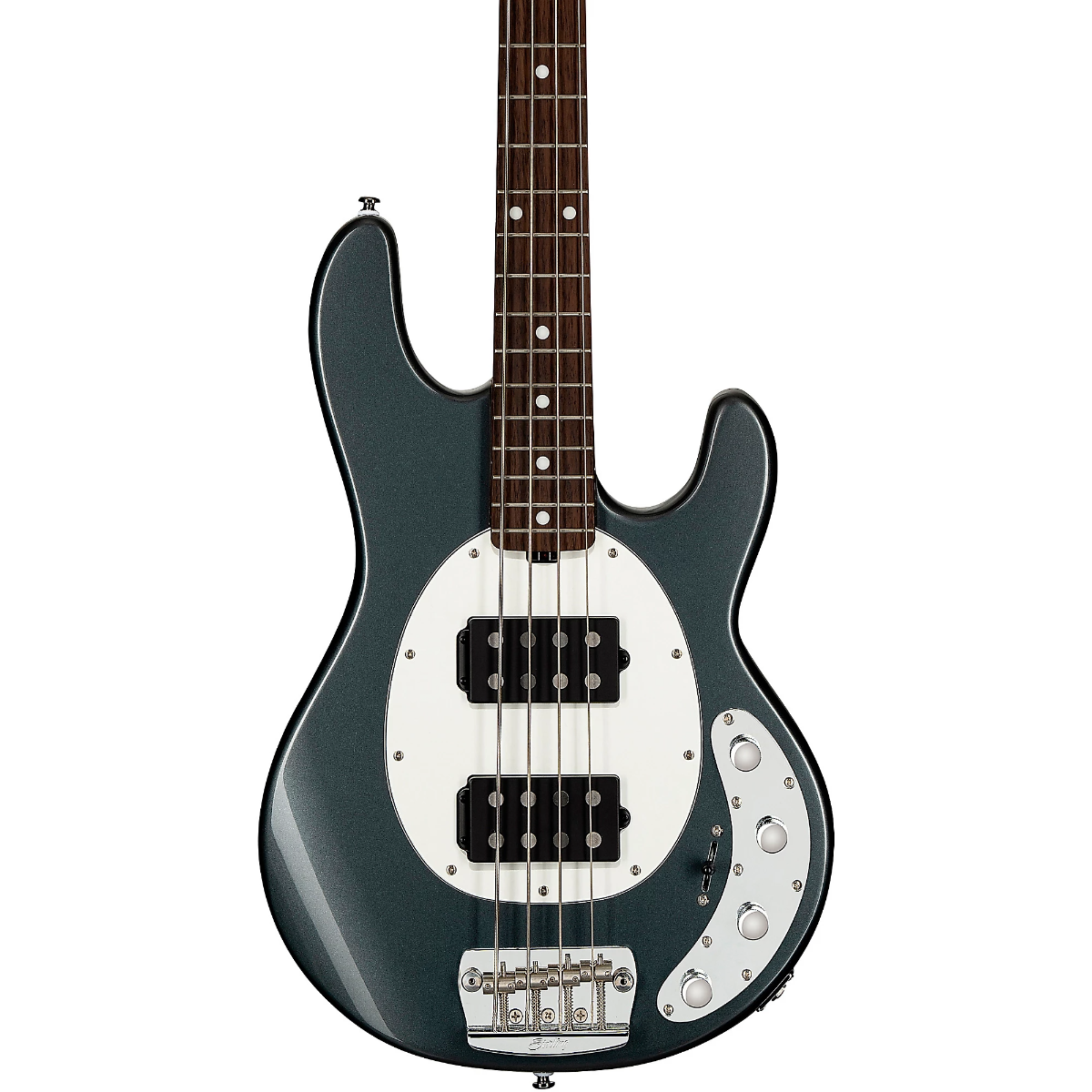 Sterling By Music Man StingRay Ray 34 HH Bass Guitar in Charcoal Frost