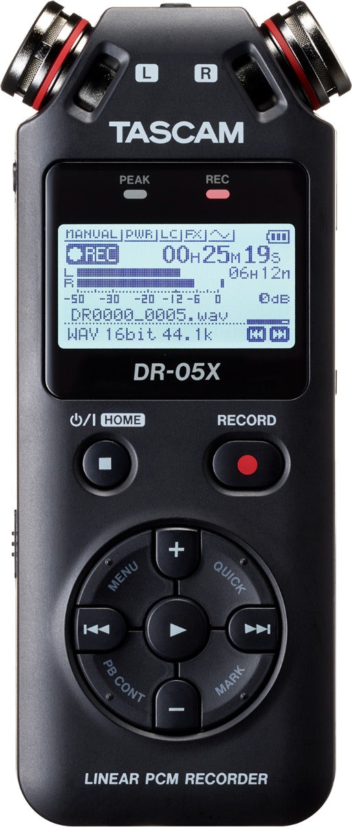 Tascam DR 05X Stereo Handheld Digital Audio Recorder and USB Audio Interface