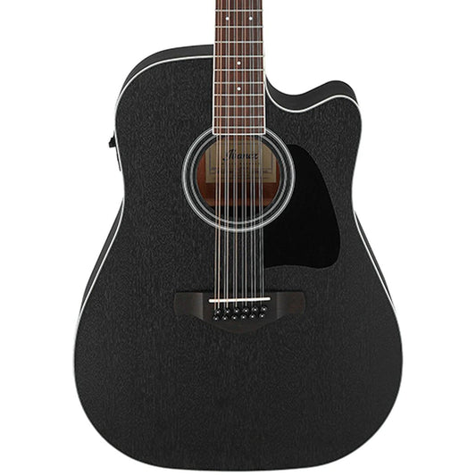 Ibanez AW8412CE 12 String Acoustic Electric Guitar in Weathered Black Open Pore
