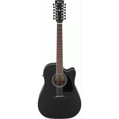 Ibanez AW8412CE 12 String Acoustic Electric Guitar in Weathered Black Open Pore
