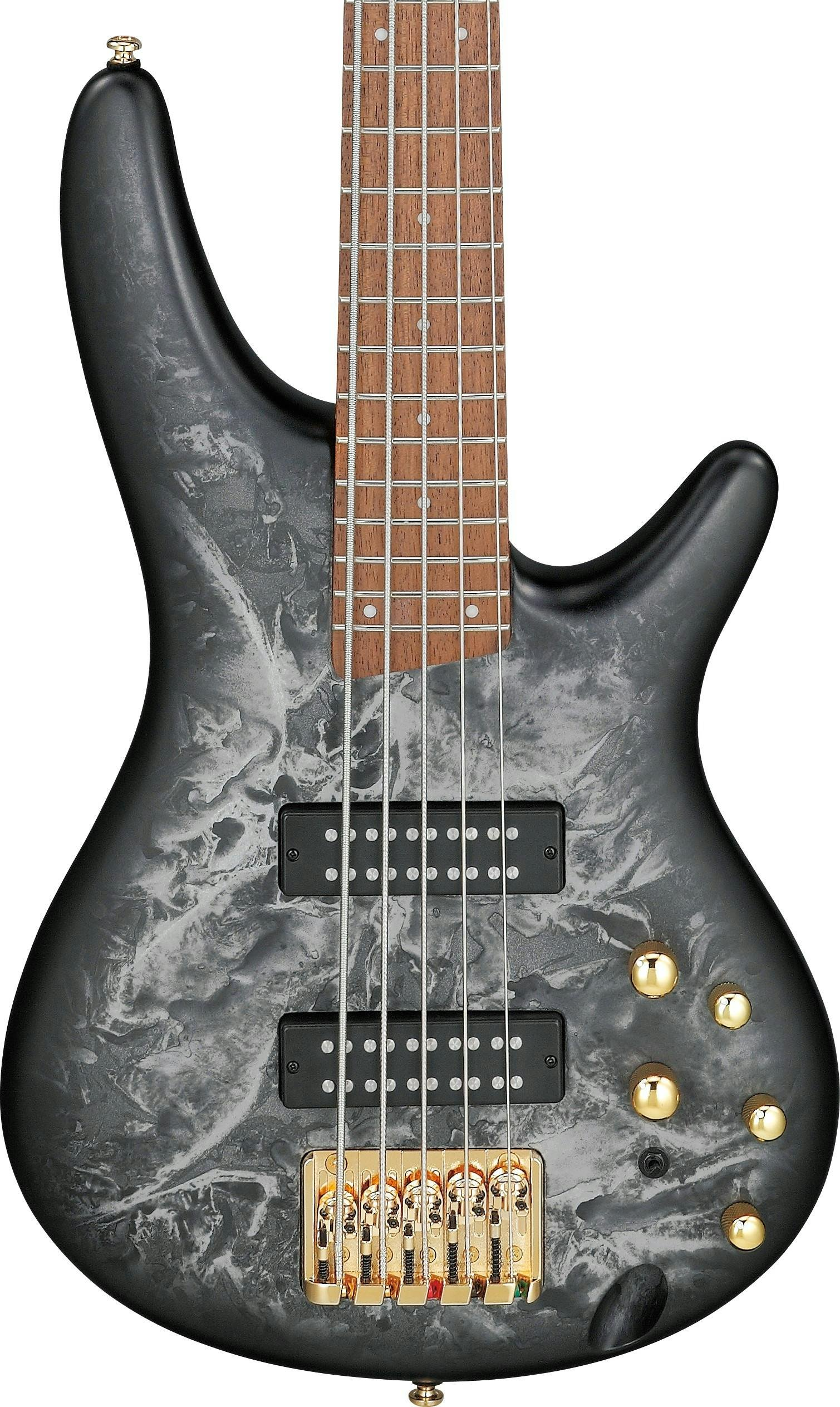 Ibanez SR305EDX BZM 5 String Bass Guitar in Black Ice Frozen Matte