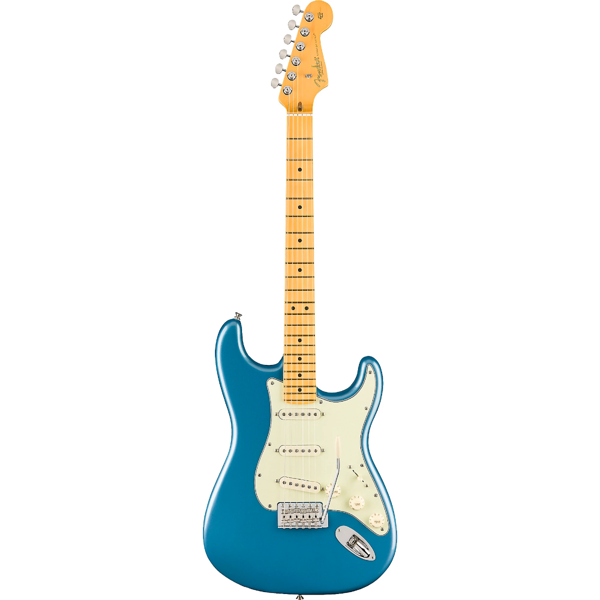 Fender American Professional Classic Stratocaster Electric Guitar, Maple Fingerboard in Faded Lake Placid Blue