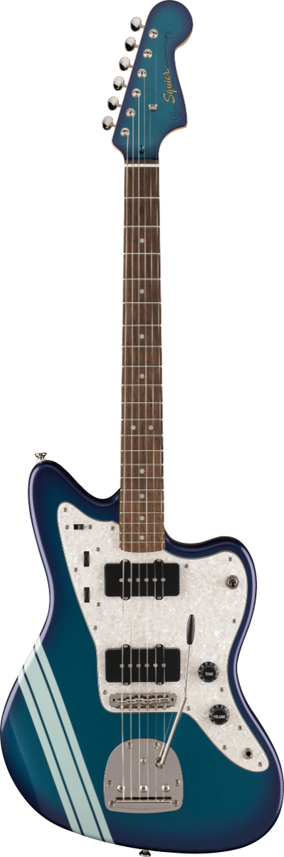 Squier FSR Classic Vibe '60s Jazzmaster, Laurel Fingerboard, White Pickguard, Black Plastic Parts, Matching Headstock in Competition Burgundy