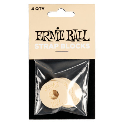 Ernie Ball Strap Blocks 4pk in Cream
