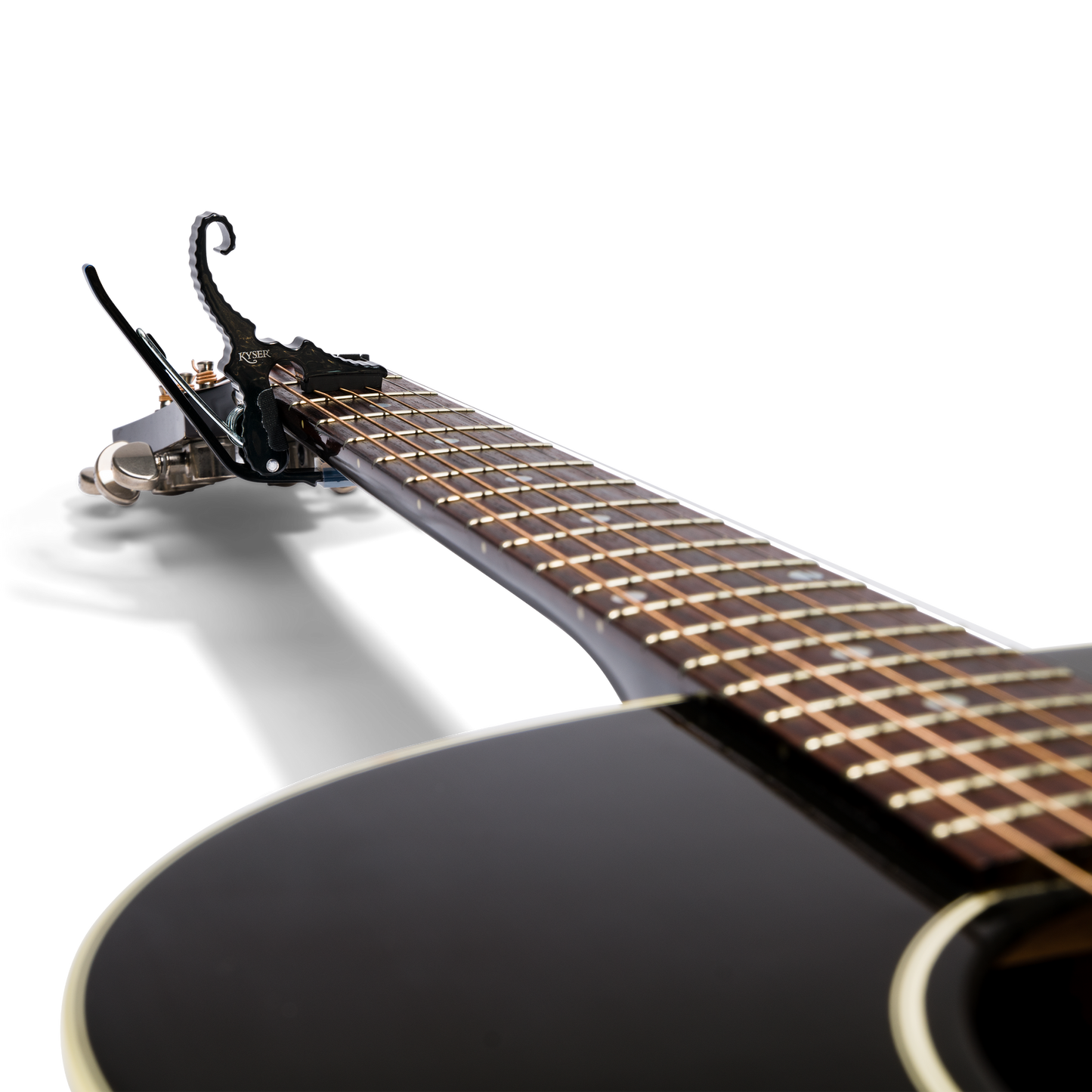 Kyser Quick Change Short Cut 3 String Partial Guitar Capo in Black