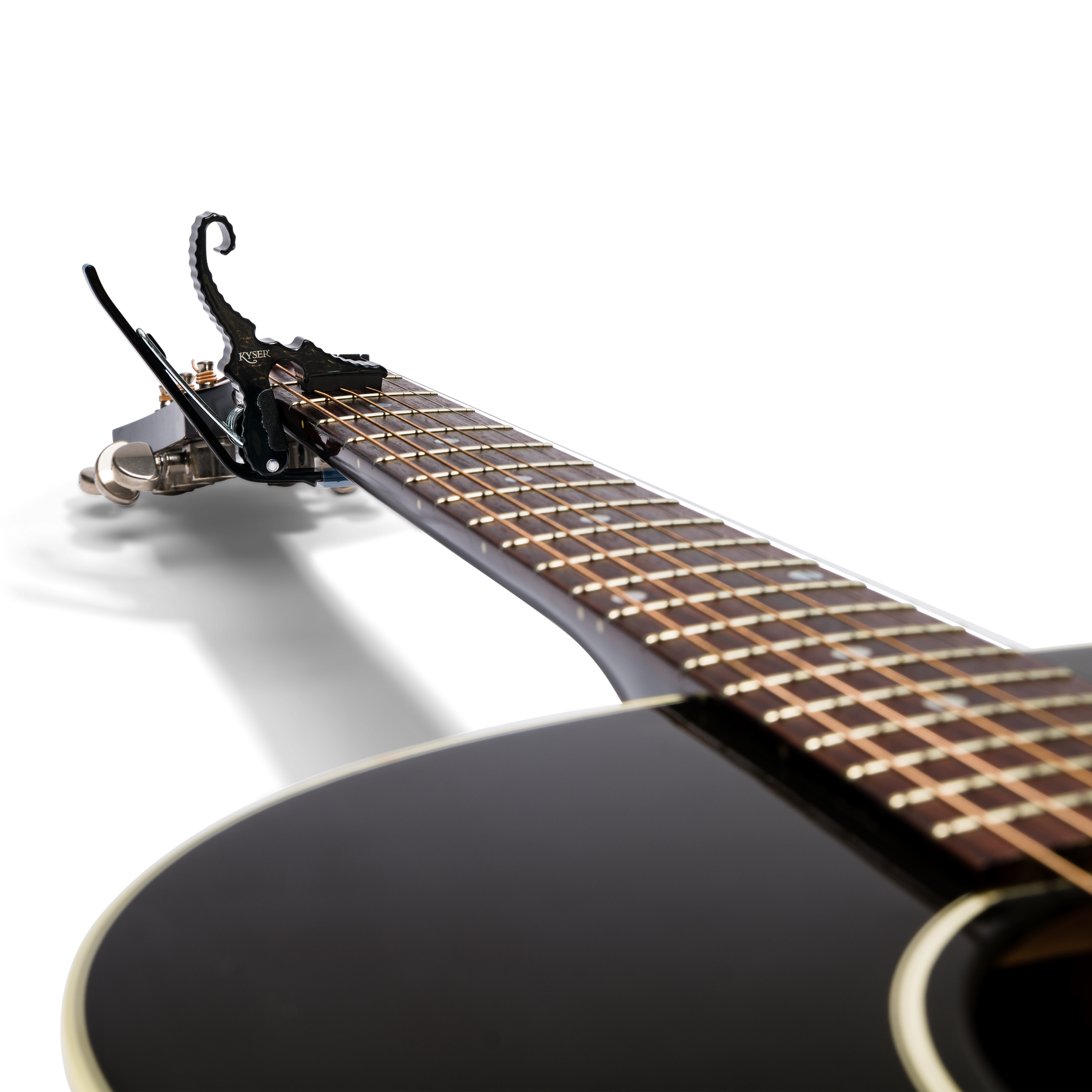 Kyser Quick Change Short Cut 3 String Partial Guitar Capo in Black