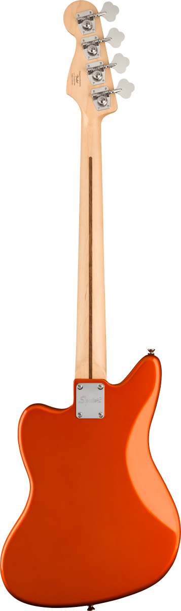 Squier FSR Affinity Series Jaguar Bass H, Laurel Fingerboard, Black Pickguard, Matching Headstock in Metallic Orange