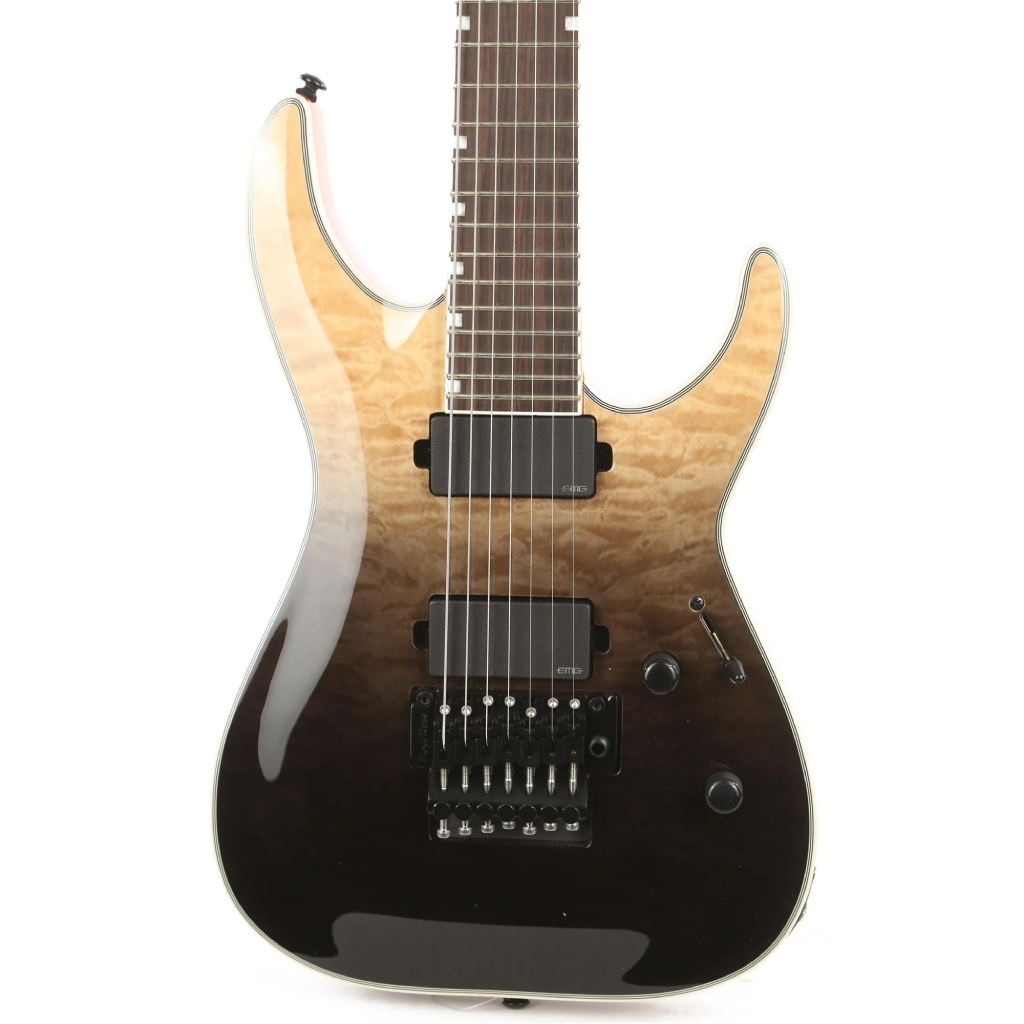 ESP LTD MH 1007 7 STRING ELECTRIC GUITAR in BLACK FADE
