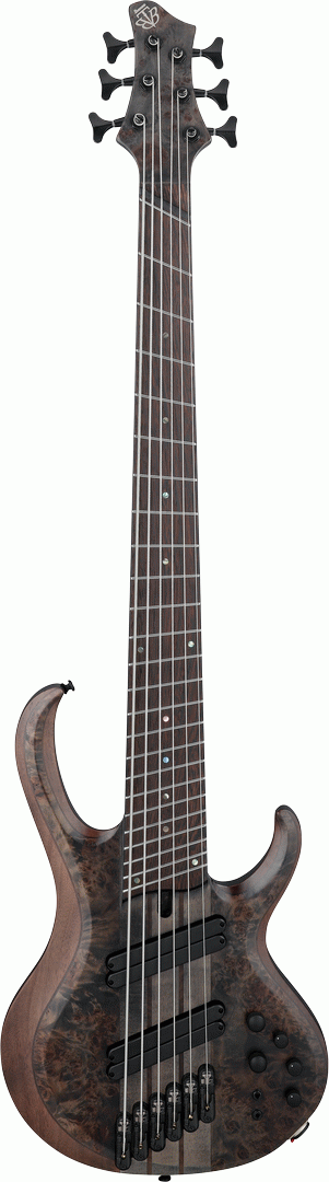 Ibanez BTB806MS TGF Electric 6 String Bass in Transparent Gray Flat