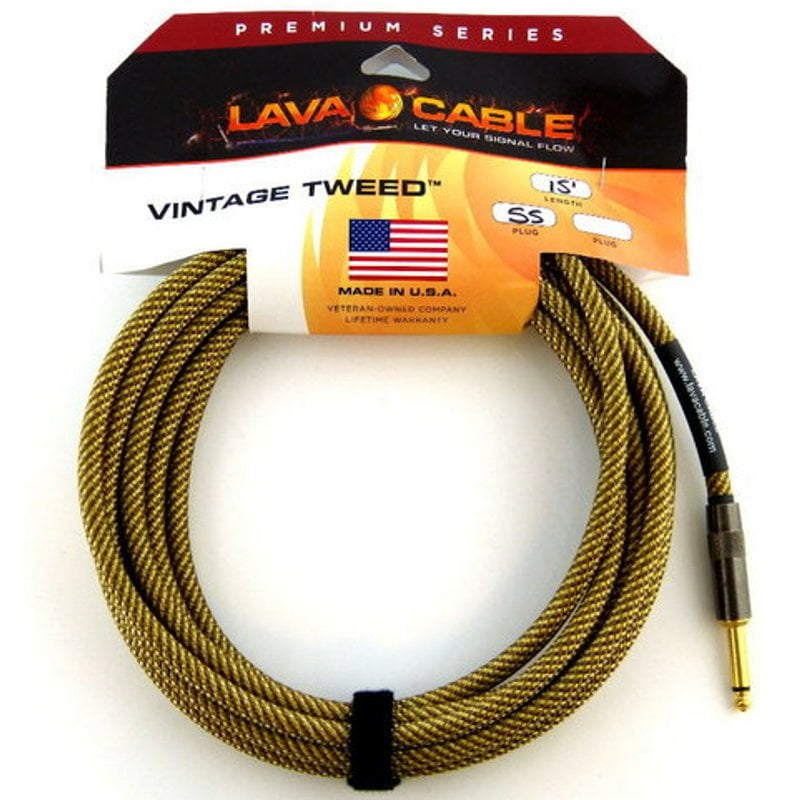 Lava Vintage Tweed 10' Straight to Straight Instrument Cable
