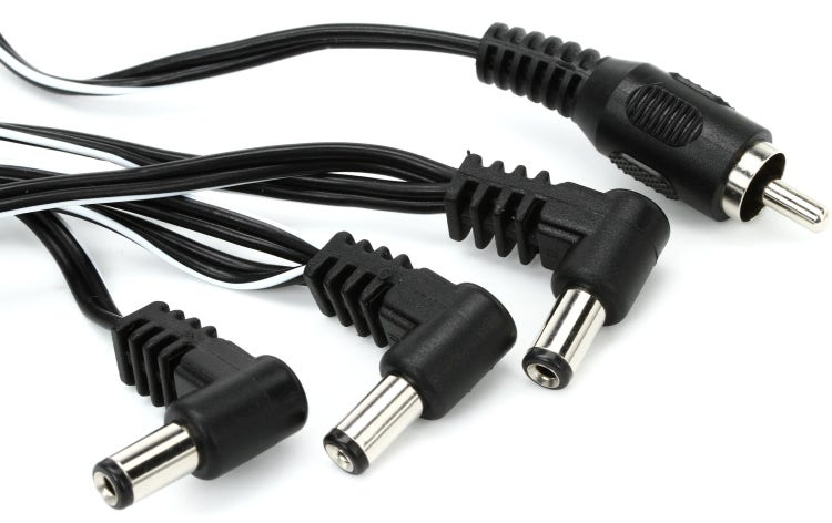 CIOKS 3 Way Daisy Chain Flex type 1 Center Negative DC Plugs 30+30+50cm in black