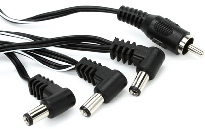 CIOKS 3 Way Daisy Chain Flex type 1 Center Negative DC Plugs 30+30+50cm in black
