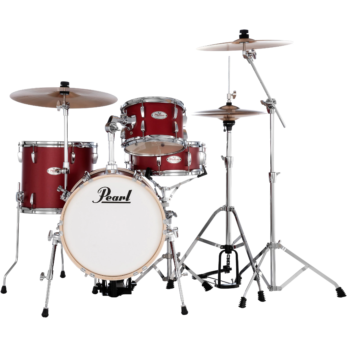 Pearl Midtown 4-Piece Compact Drum Kit in Matte Red
