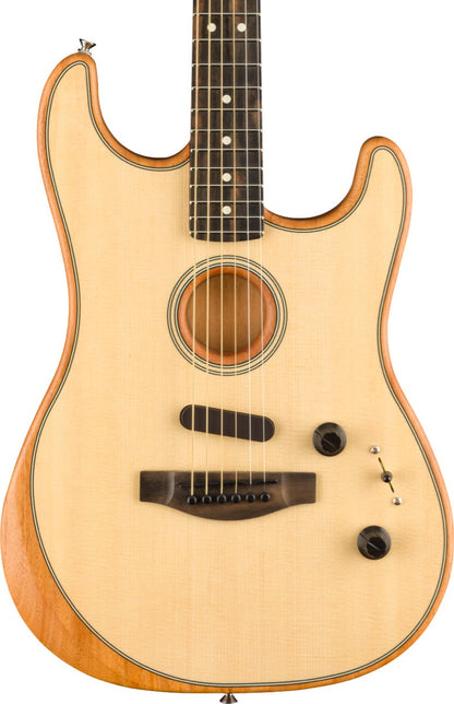 Fender American Acoustasonic Stratocaster, Ebony Fingerboard in Natural