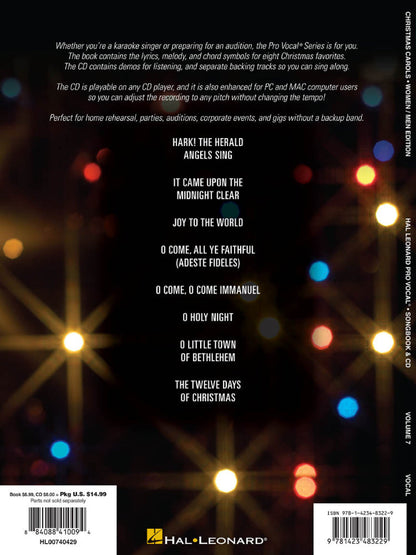 Christmas Carols Pro Vocal Male/Female Edition Volume 7 Bk/Cd