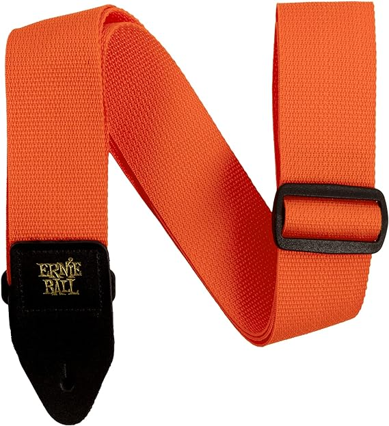 Ernie Ball Polypro Guitar Or Bass Strap in Orange & Black