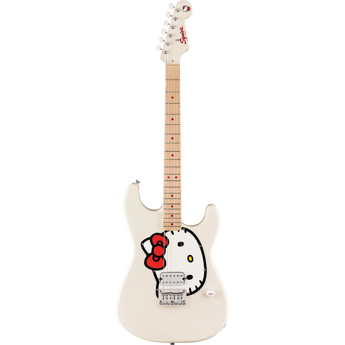 Squier x Hello Kitty Stratocaster Electric Guitar in White