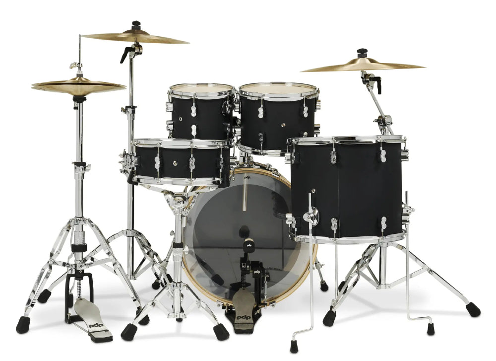 PDP Concept Maple 5-Piece 22" Shell Pack with HW815 Hardware Pack in Satin Black