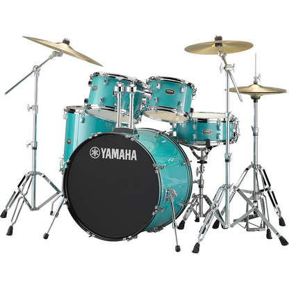 Yamaha Rydeen Fusion 5-Piece Drum Kit in Turquoise Glitter
