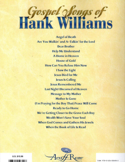 Gospel Songs of Hank Williams PVG