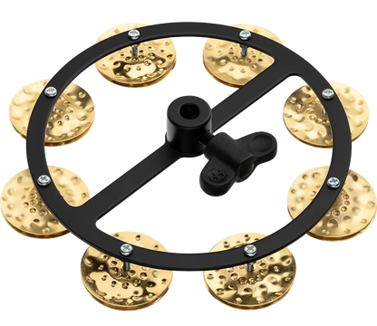 Meinl Percussion HTHH1BBK Headliner Series Hihat Tambourine Single Row Hammered Brass Jingles 5"