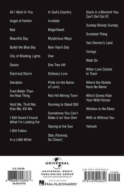 U2 Guitar Chord Songbook