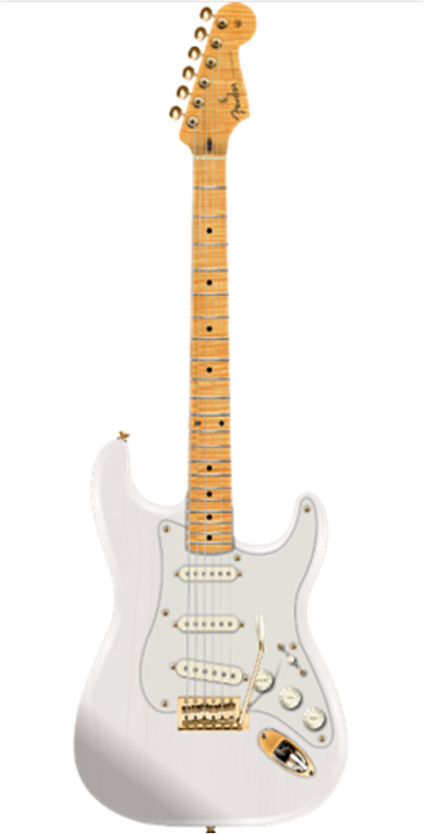 Fender American Vintage II 1957 Stratocaster, Ash Body, Gold Hardware, AAA Flame Maple Neck, White Blonde