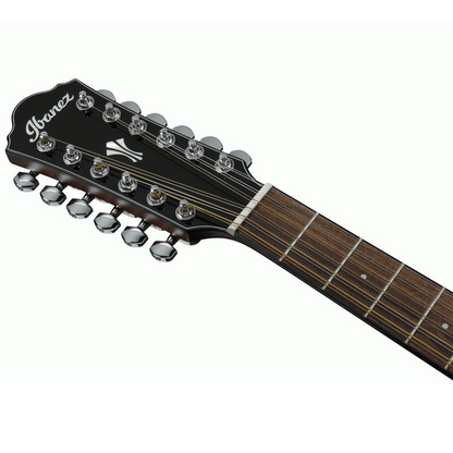 Ibanez AEG5012 12 String Acoustic Electric Guitar in Black High Gloss