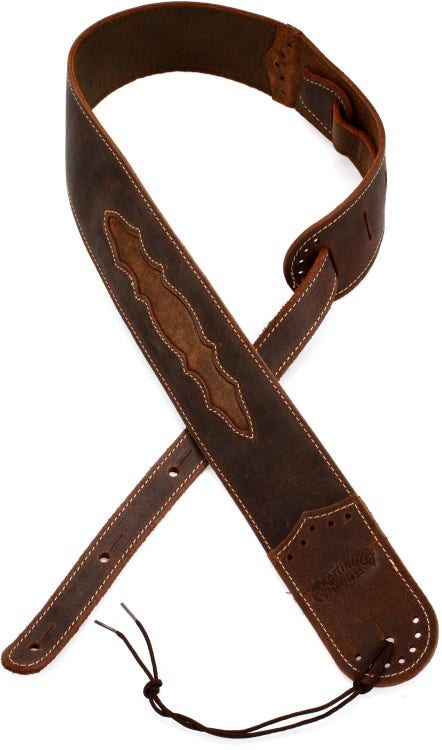 Martin Premium Wing Tip Leather Strap in Dark Brown