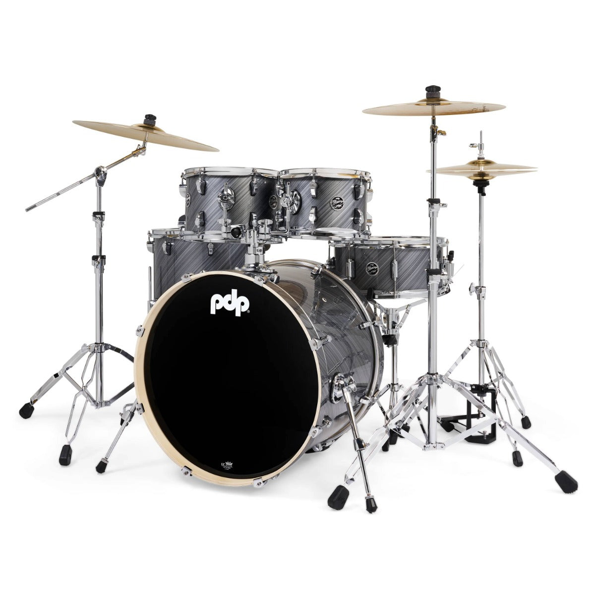 PDP MainStage 5pc Drum Kit w/Paiste Cymbals & Stool in Twisted Graphite