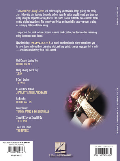 Easy Rock Songs Guitar Playalong Volume 82 BK/OLA