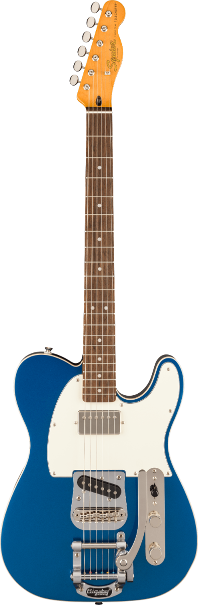 Squier Classic Vibe Custom Telecaster SH with Bigsby Electric Guitar in Lake Placid Blue