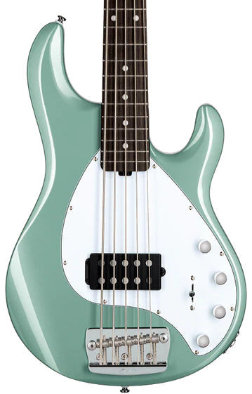 Sterling By Music Man StingRay5 5-String, Rosewood Fingerboard in Dorado Green