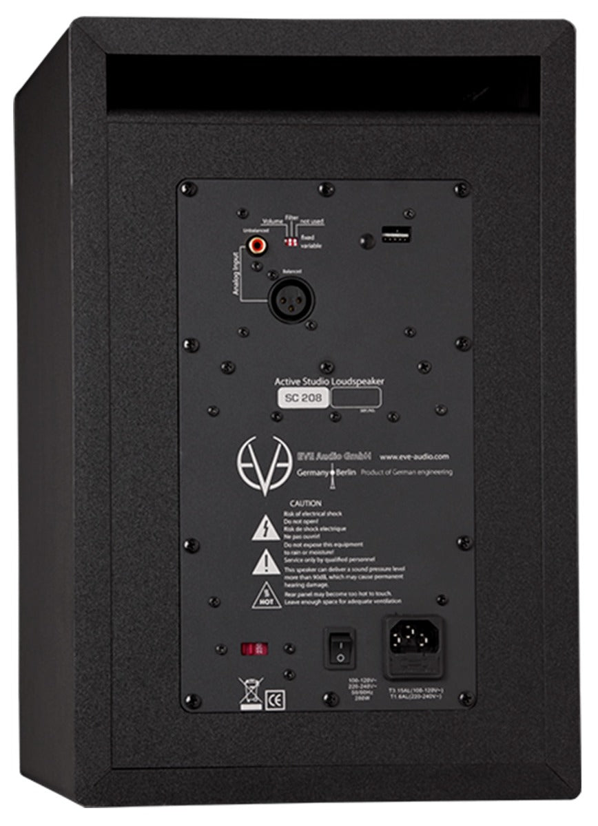 EVE Audio SC208 2 Way 8" Professional Studio Monitor Speaker