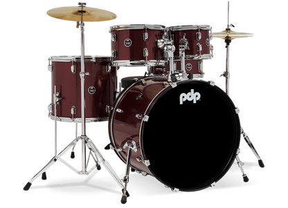 PDP Center Stage 22" 5 Piece Drum Kit in Ruby Red Sparkle