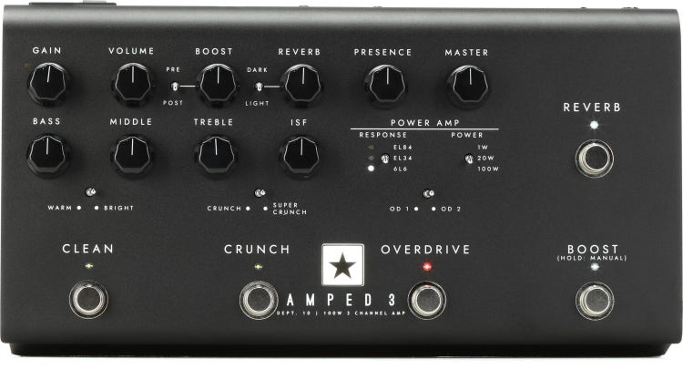 Blackstar Dept 10 Amped 3 100W High Gain Amplifier Pedal
