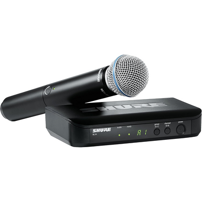 Shure Wireless Handheld System BLX2 Tx; BETA58 Mic; BLX4 Rx Auto Setup 614-638MHz