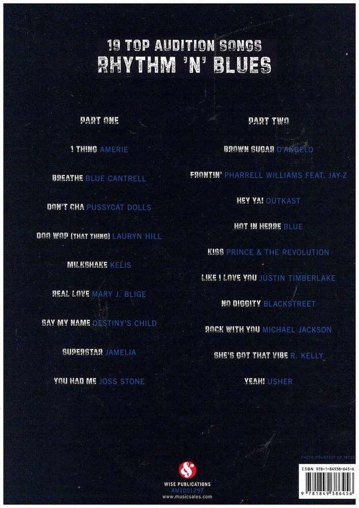 Audition Songs 19 Top Rhythm N Blues Bk/Cd
