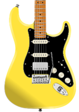 Fender Limited Edition American Ultra II Stratocaster HSS, Roasted Maple Neck, Maple Fingerboard, Grafitti Yellow
