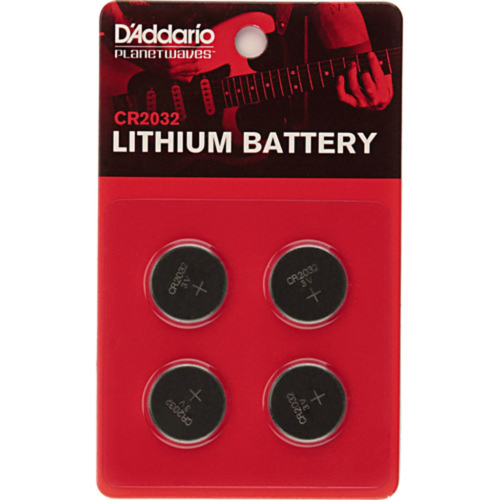 DAddario Planet Waves CR2032 Lithium Battery 4 Pack