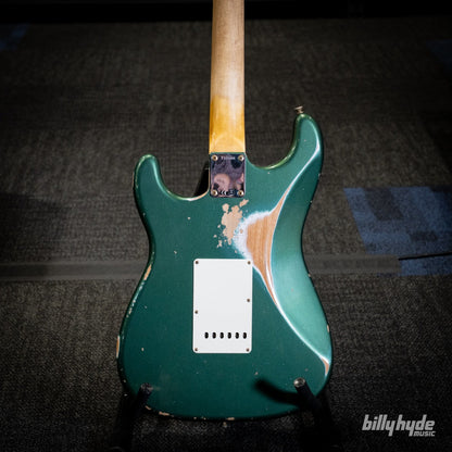 Fender Custom Shop Limited Edition 1964 L-Series Stratocaster Heavy Relic Electric Guitar in Aged Sherwood Green Metallic