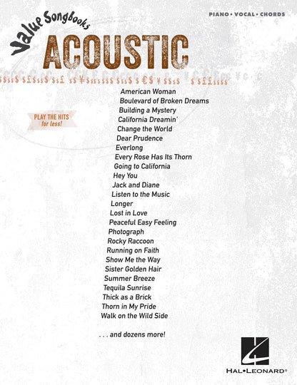 Value Songbooks Acoustic PVG